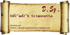 Dömök Szimonetta névjegykártya